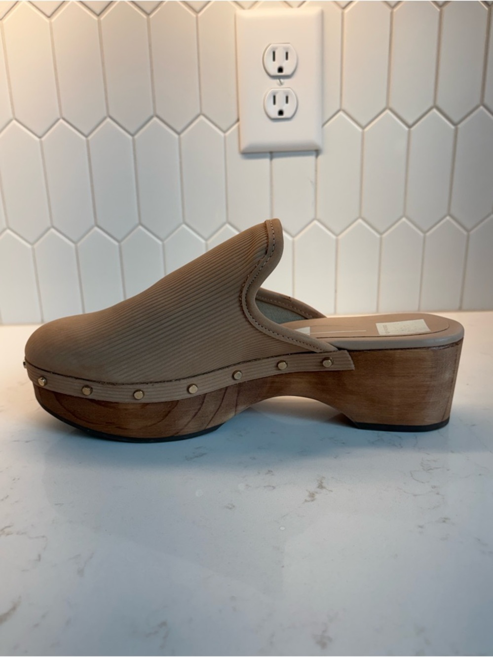 EUC Dolce Vita Closen Clogs. Camel Nubuck Suede. Size 10. Retail price $148. - Picture 7 of 10